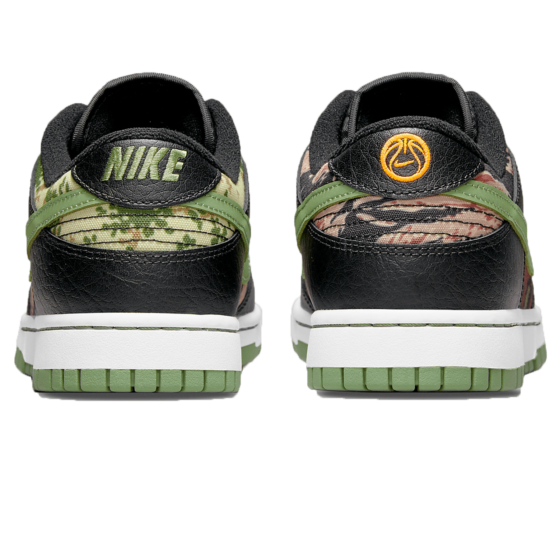 nike dunk low se oil green multi camo