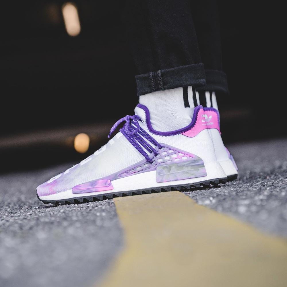 Pharrell x NMD Trail Holi Human Race 'Pink Glow' - Kick Game
