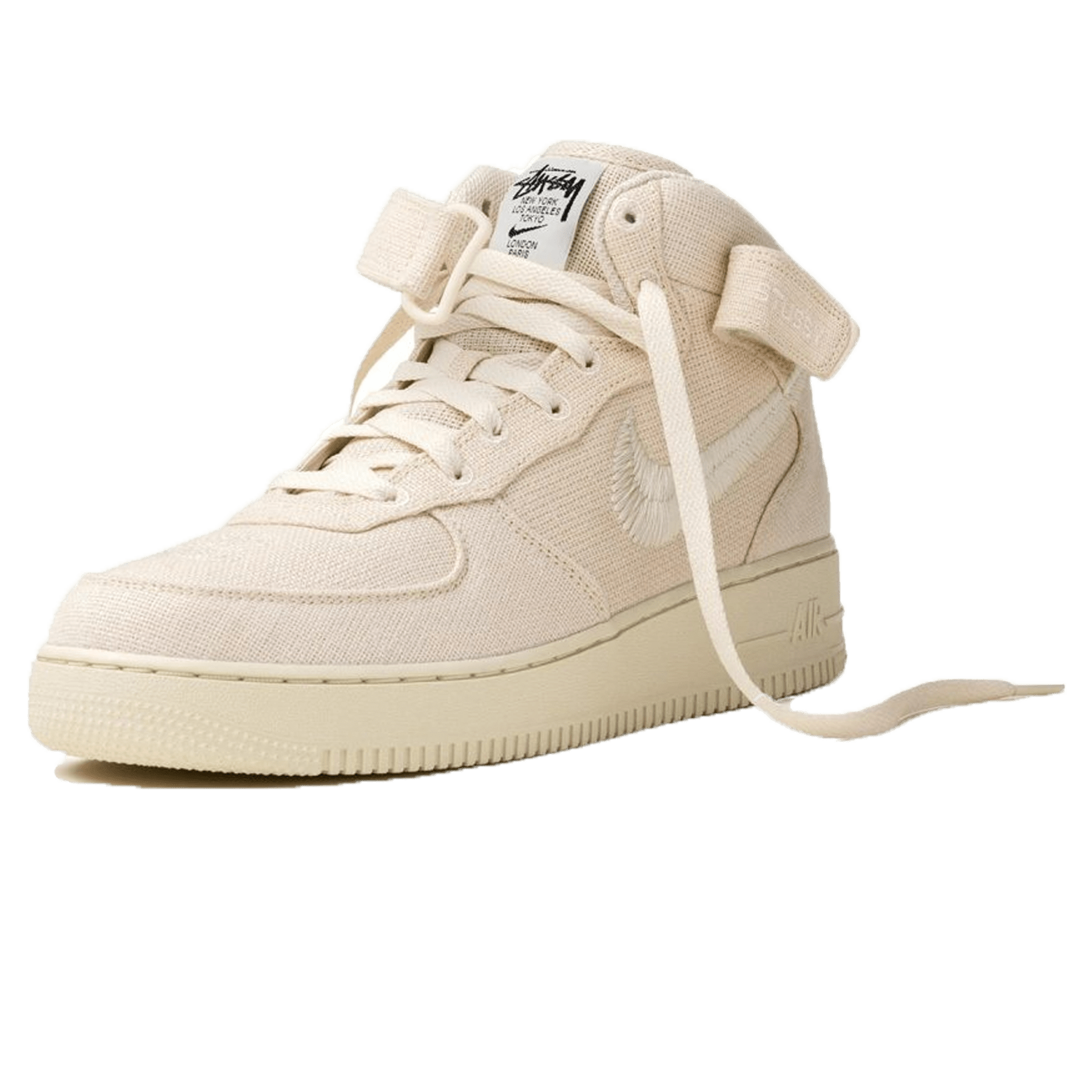 Stussy x Nike Air Force 1 Mid 'Fossil' - Kick Game