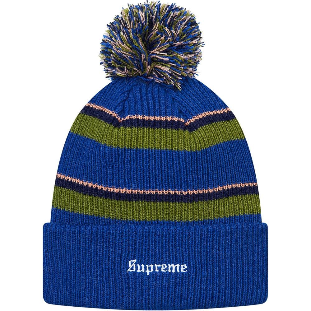 Supreme Big Stripe Beanie - Blue - Kick Game