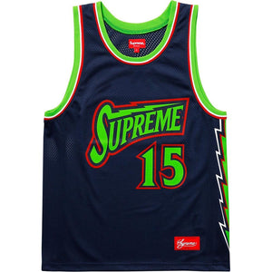 Supreme Bolt Basketball Jersey Navy