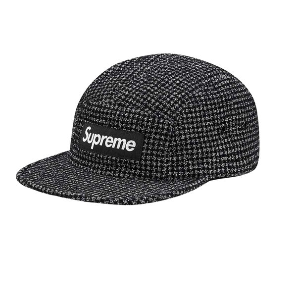 Supreme Boucle Houndstooth Camp Cap - Black – Kick Game