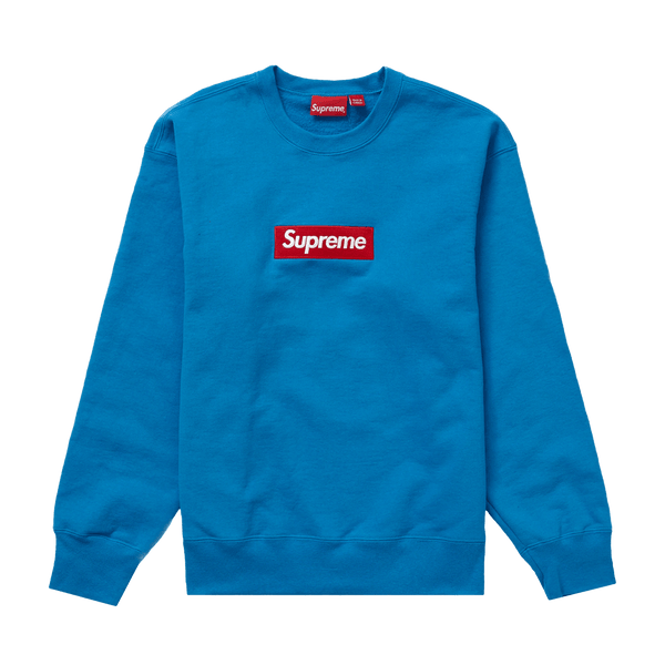 Supreme Box Logo Hooded Sweatshirt (FW17) Ice Blue — Kick Game