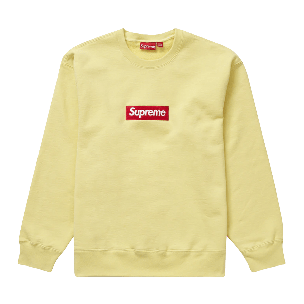 Supreme Box Logo Crewneck 'Pale Yellow' (FW22) - Kick Game