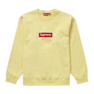 Supreme Box Logo Crewneck 'Pale Yellow' (FW22)