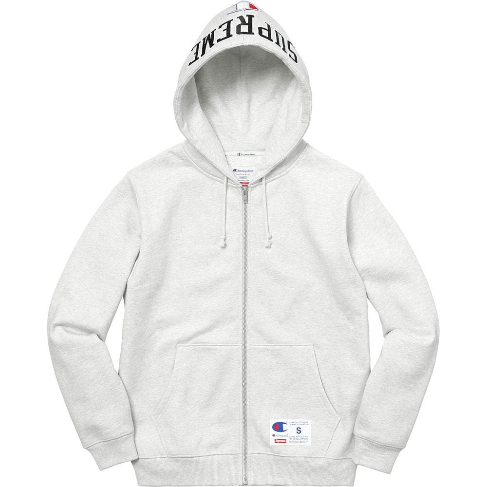 Supreme Champion Arc Logo Zip Up Sweat - Ash Grey - Kick Game