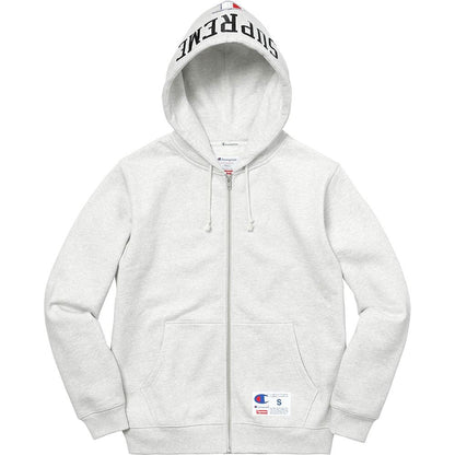 Supreme Champion Arc Logo Zip Up Sweat - Ash Grey - Kick Game