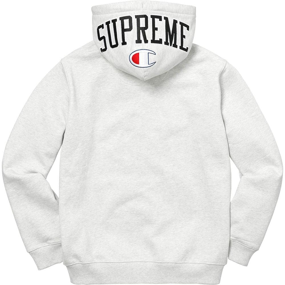 Supreme Champion Arc Logo Zip Up Sweat - Ash Grey - Kick Game