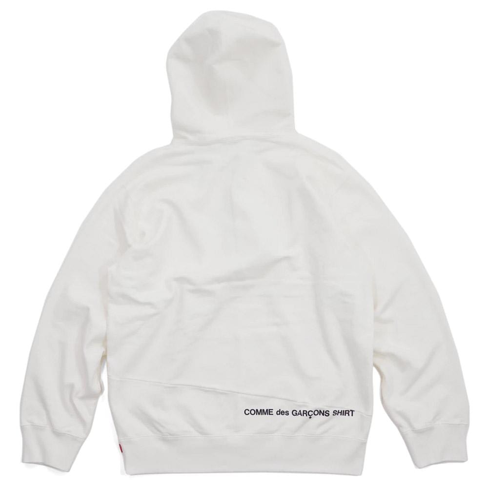 Supreme Comme des Garcons SHIRT Split Box Logo Hooded Sweatshirt White - Kick Game