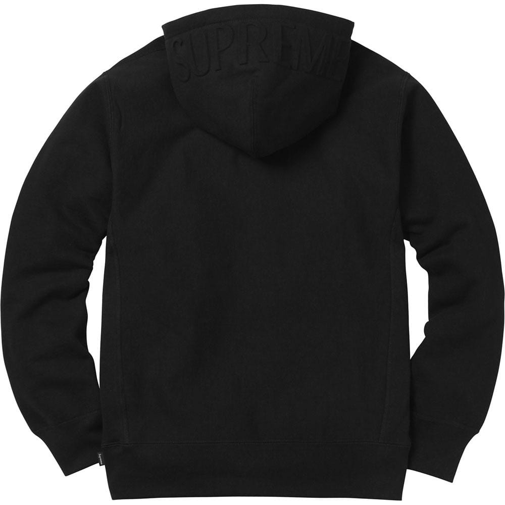 Supreme Embossed Logo Hooded Sweatshirt Black - Kick Game