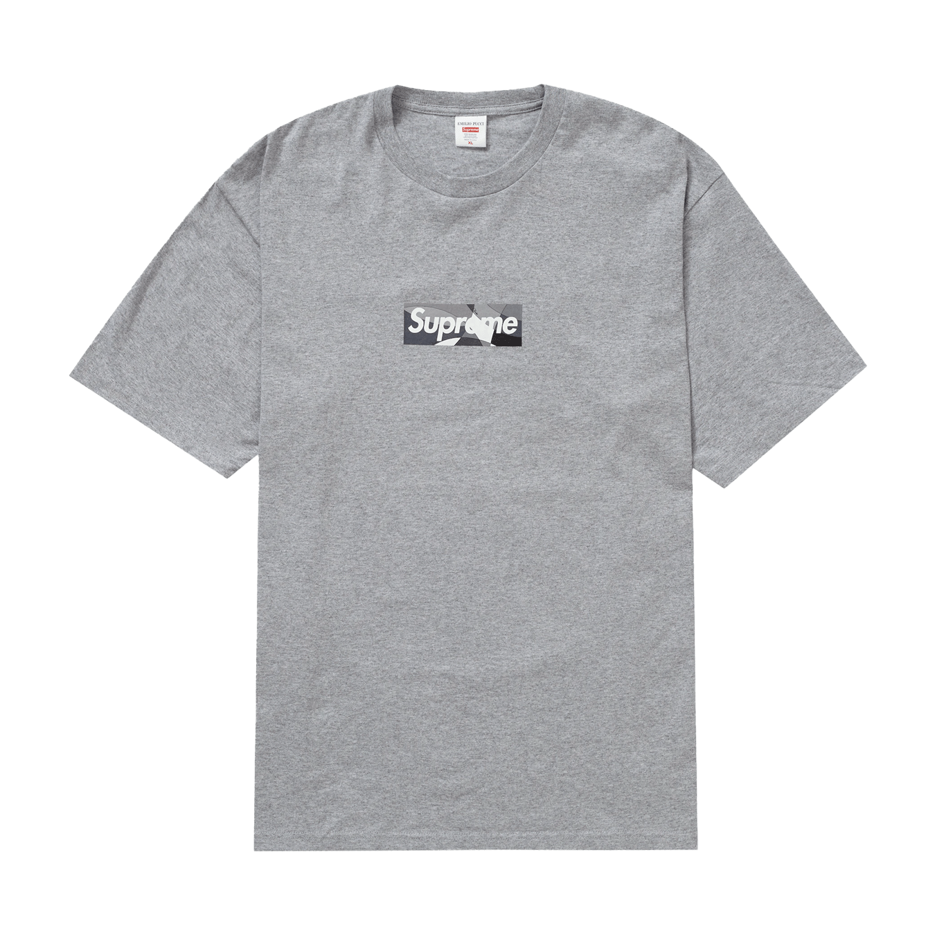 Supreme x Emilio Pucci Box Logo Tee 'Heather Grey/Black' - Kick Game
