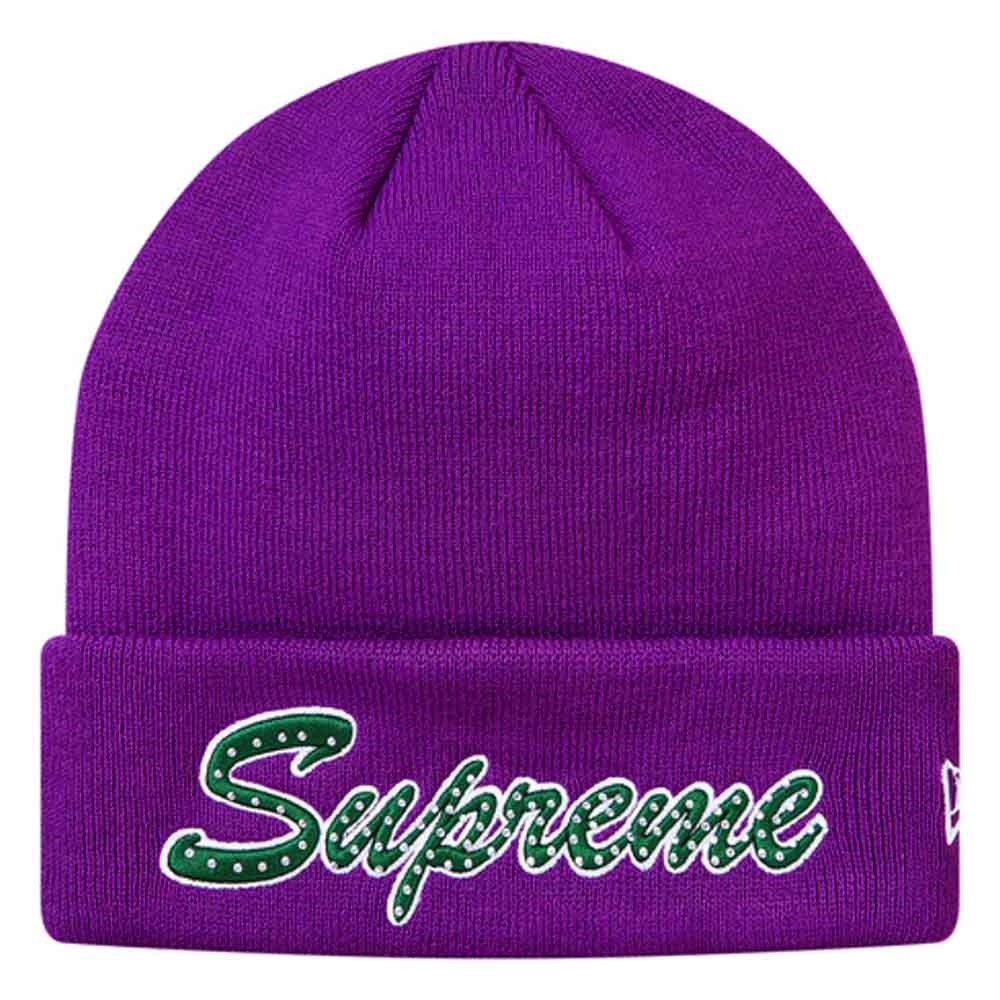 Supreme New Era Script Beanie (FW18) Purple - Kick Game