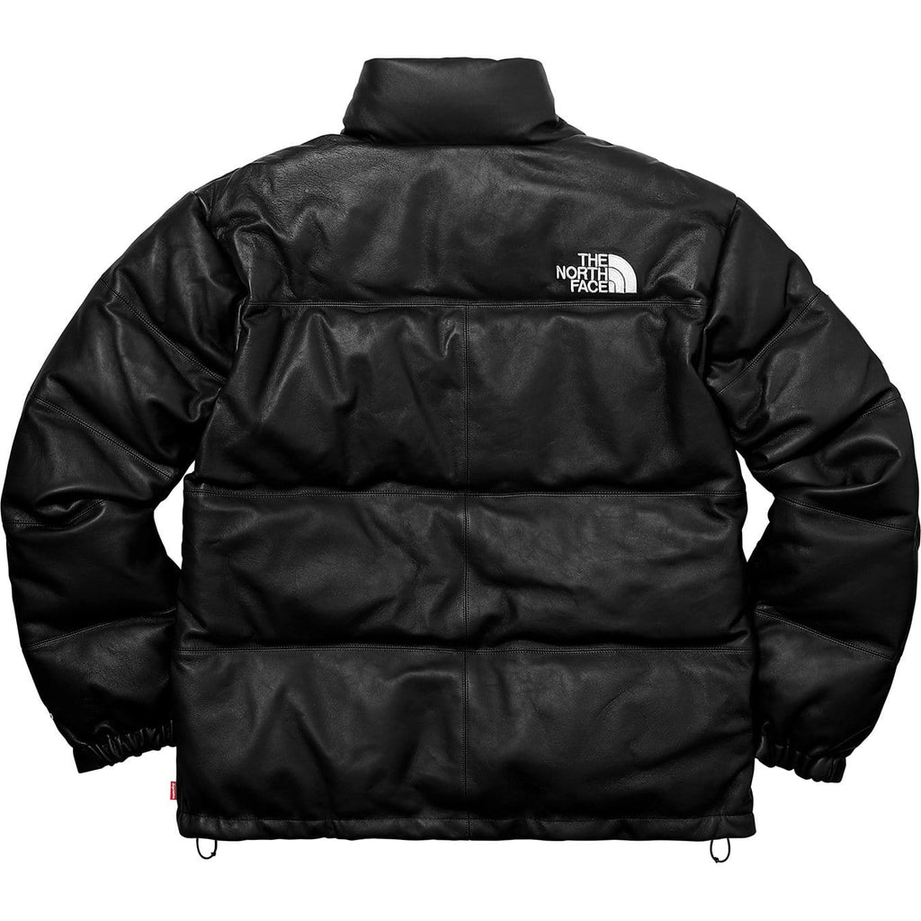 Supreme-The North Face Leather Nuptse Jacket - Black - Kick Game