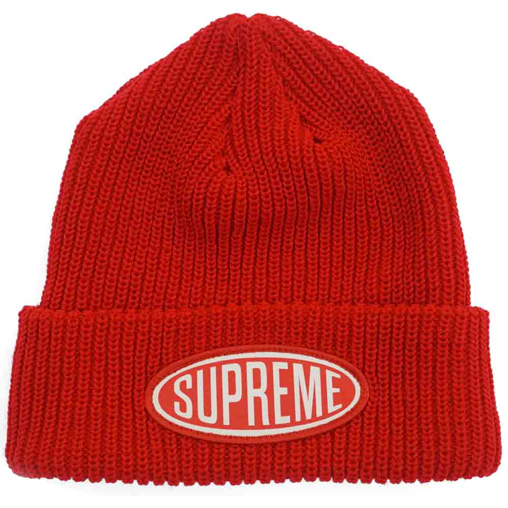 Supreme Oval Patch Beanie Red - Kick Game