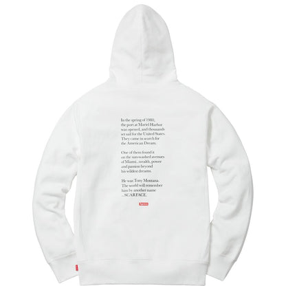 Supreme Scarface Friend Hooded Sweatshirt - White - Kick Game