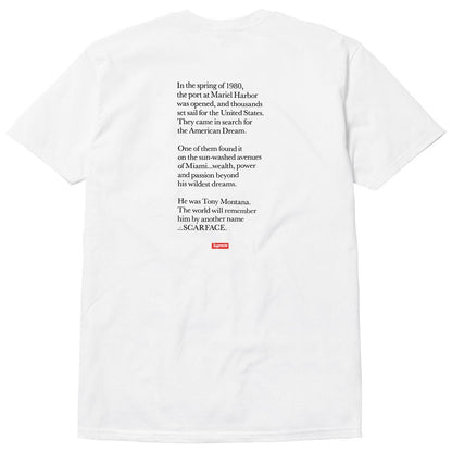 Supreme Scarface Shower Tee - White - Kick Game