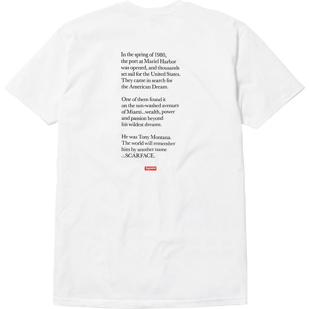 Supreme Scarface Split Tee white