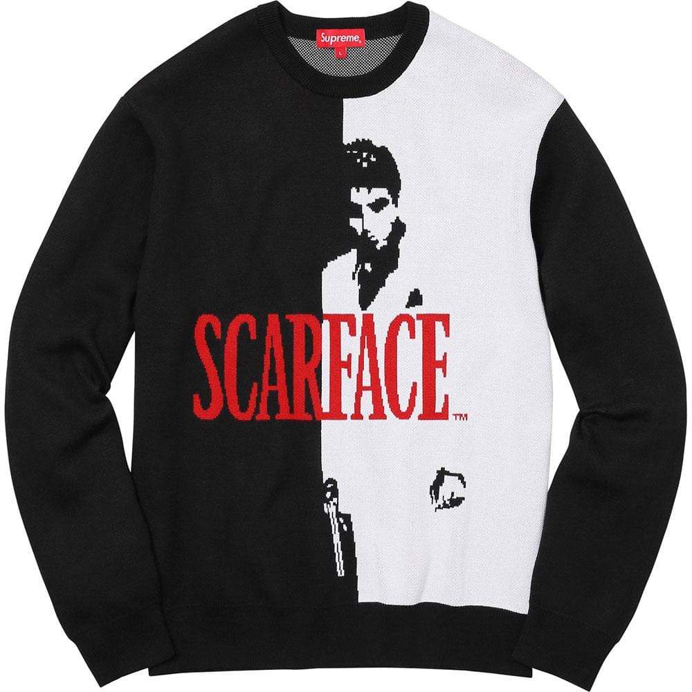 Supreme Scarface Sweater - Black - Kick Game