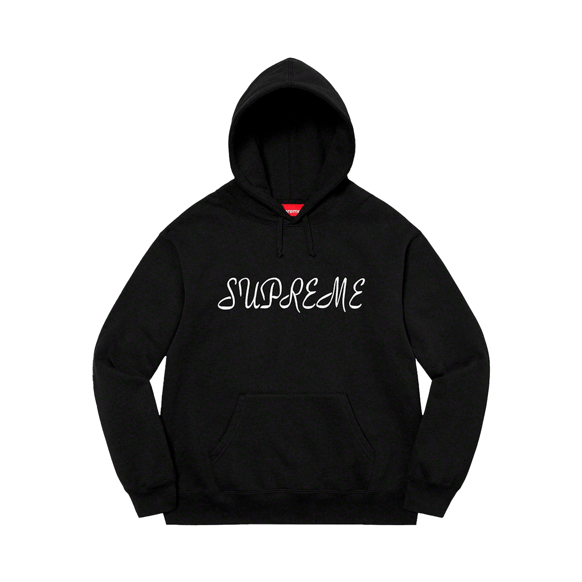 Supreme Script Hooded Sweatshirt 'Black' - Kick Game