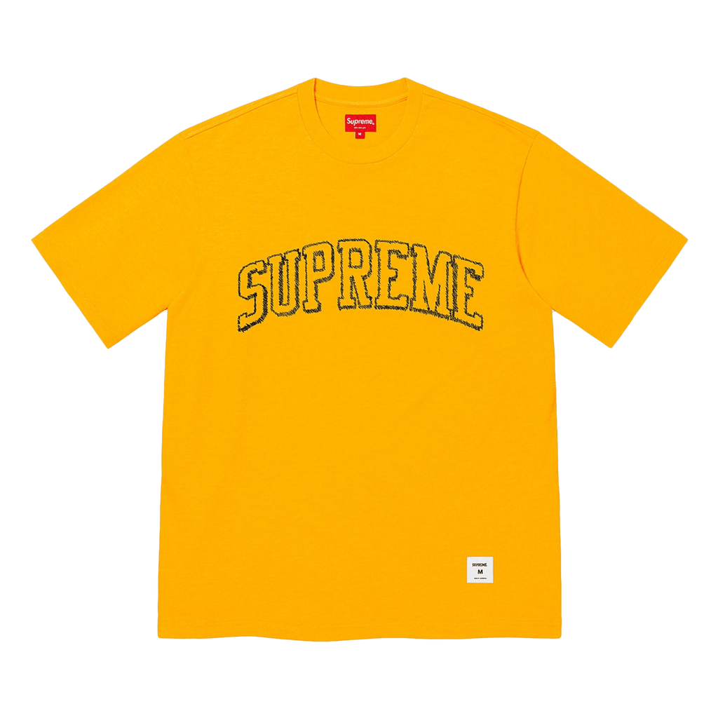 Supreme Sketch Embroidered S/S Top Yellow - Kick Game