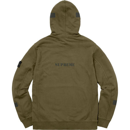 Supreme-Stone Island Hooded Sweatshirt - Olive - Kick Game