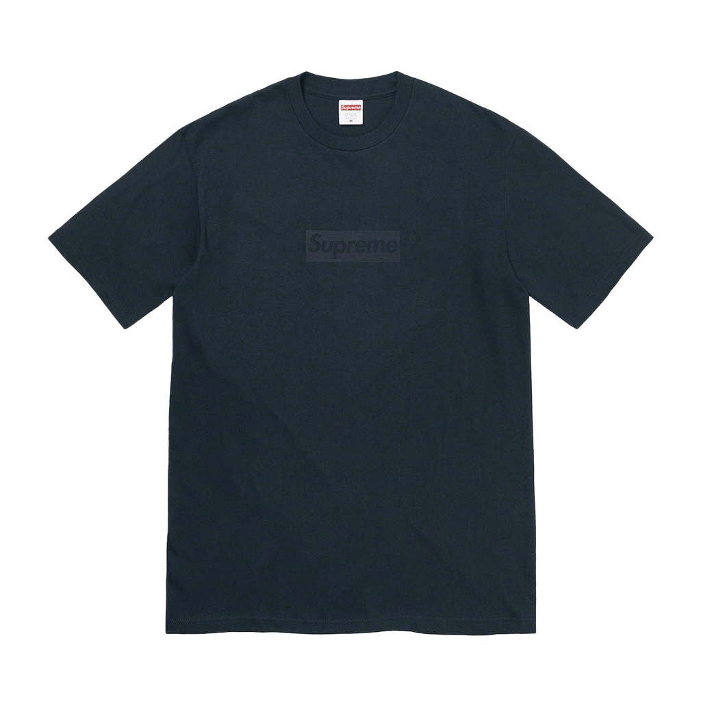 Supreme Tonal box Logo Tee 'Navy' - Kick Game