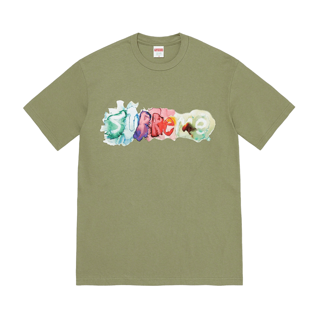 Supreme Watercolor Tee 'Light Olive' - Kick Game