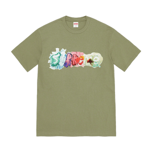 Supreme Watercolor Tee 'Light Olive'