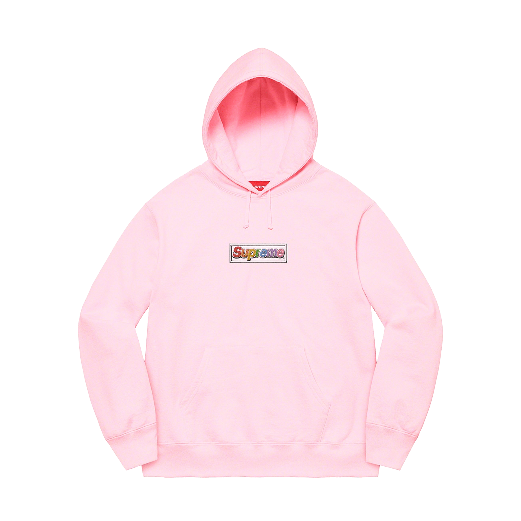 Supreme Bling Box Logo Hooded Sweatshirt 'Light Pink' - Kick Game