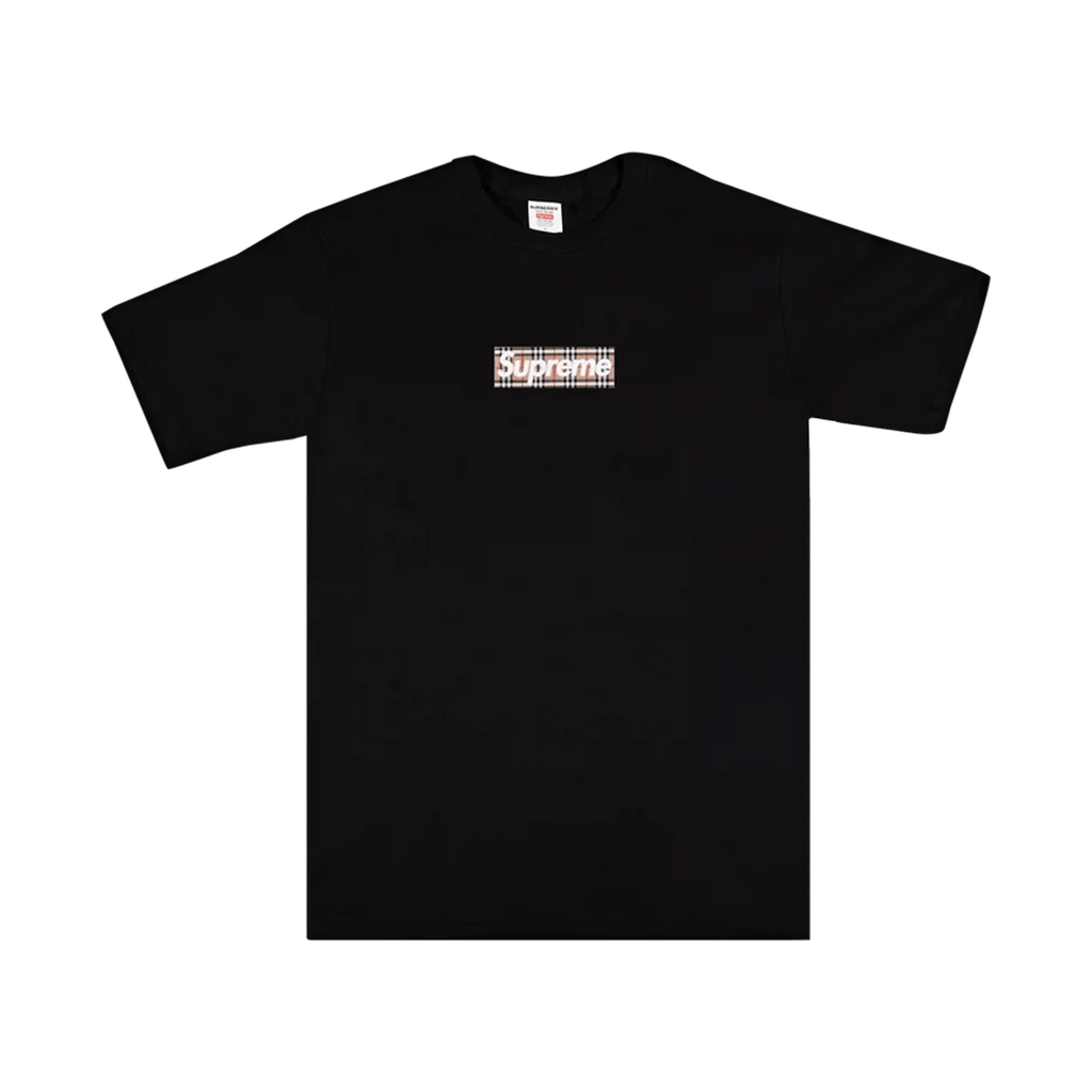 Supreme x Burberry Box Logo Tee 'Black' — Kick Game