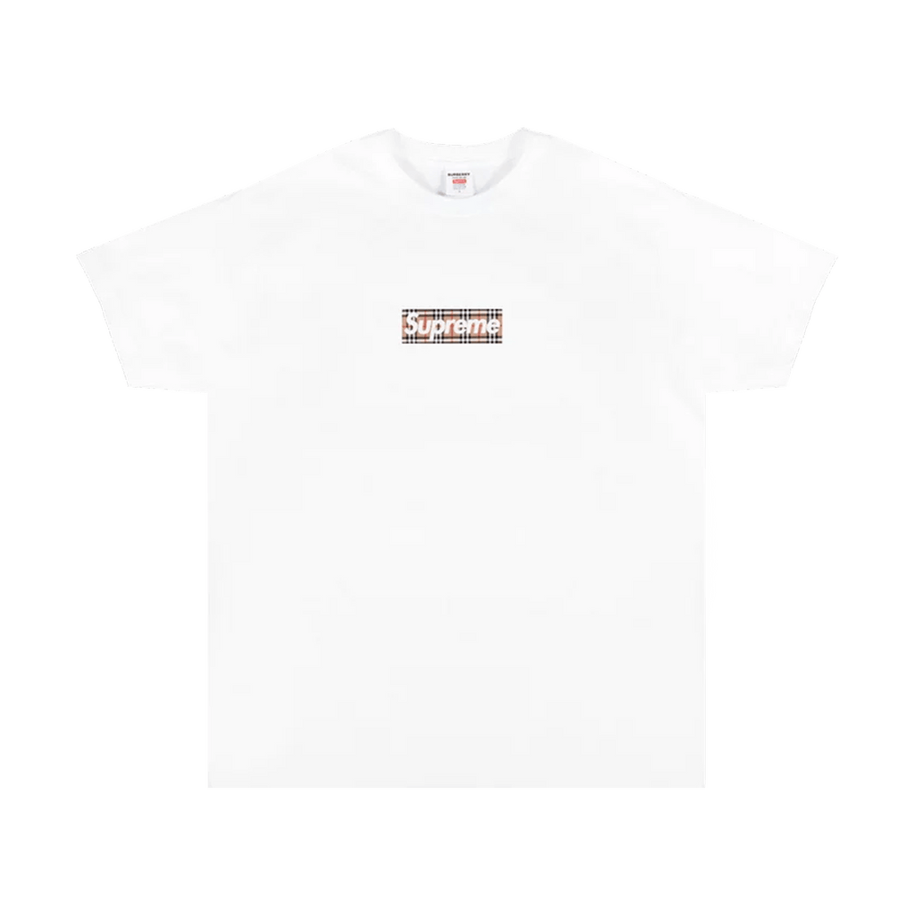 Supreme x Burberry Box Logo Tee 'White' — Kick Game