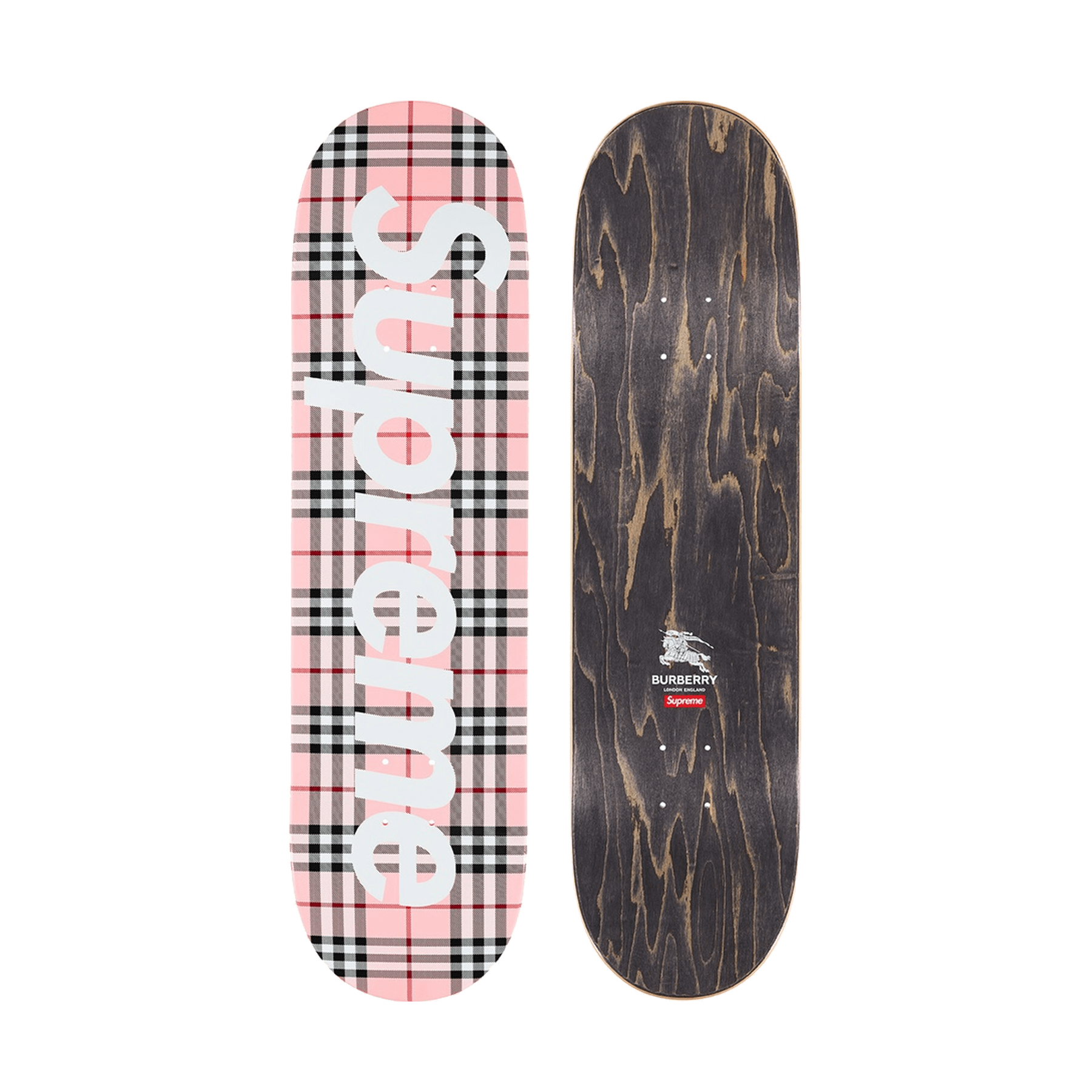 Supreme x Burberry Skateboard Deck Pink - Kick Game