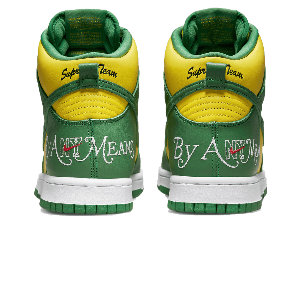 Supreme x Nike Dunk High SB 'By Any Means Brazil' — Kick Game