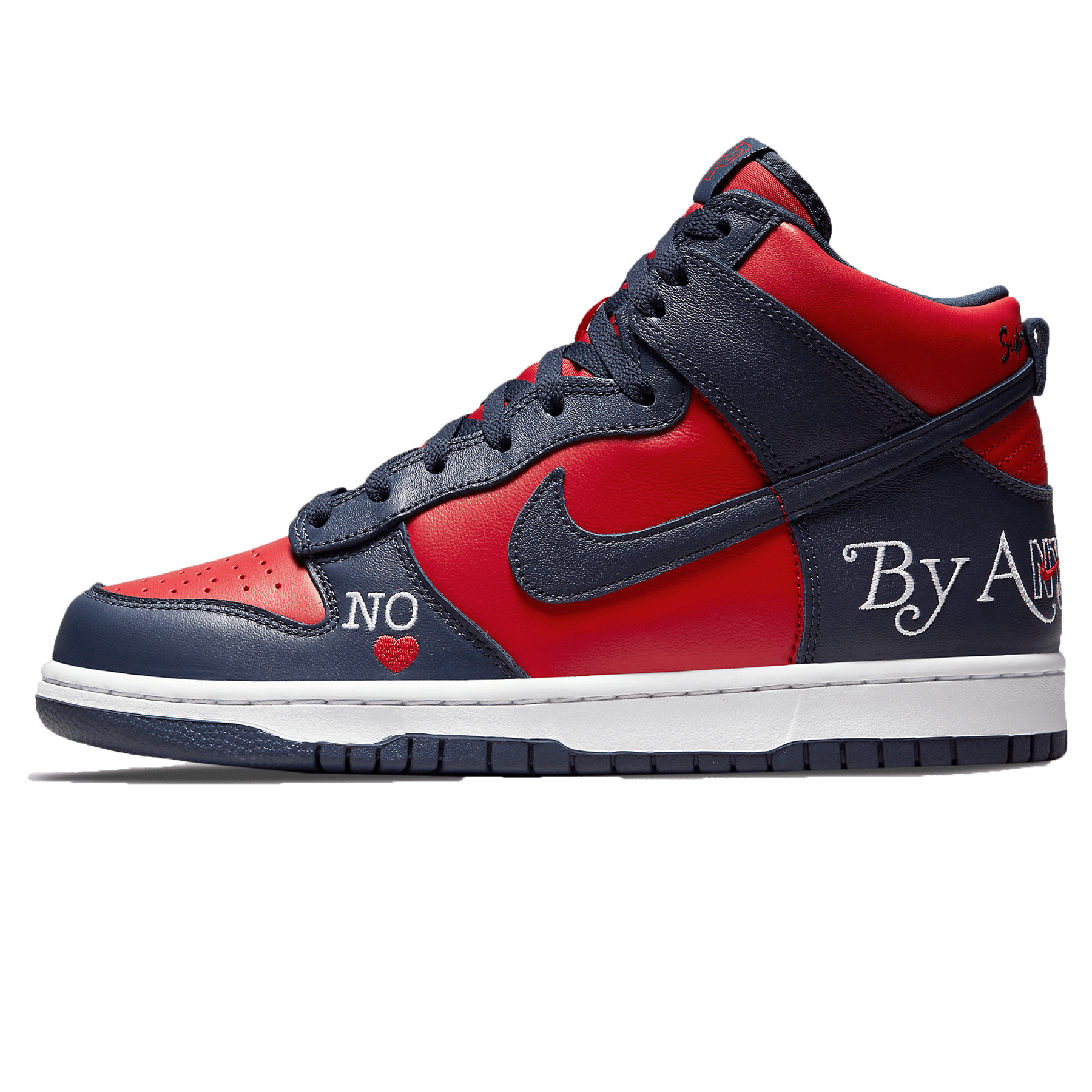 Supreme x Nike Dunk High SB 'By Any Means - Red Navy' - Kick Game