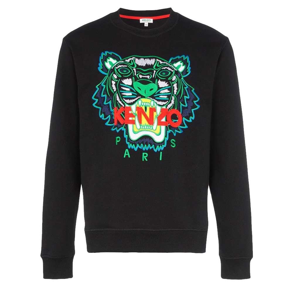 Kenzo Tiger Applique Sweatshirt Black - Kick Game