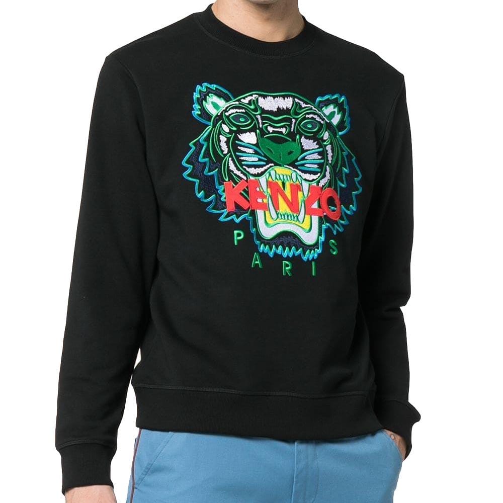 Kenzo Tiger Applique Sweatshirt Black - Kick Game
