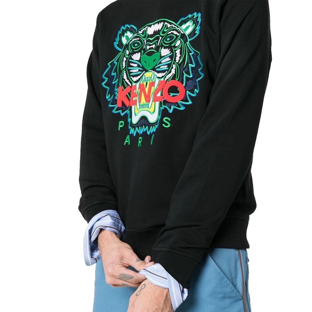 Kenzo Tiger Applique Sweatshirt Black - Kick Game