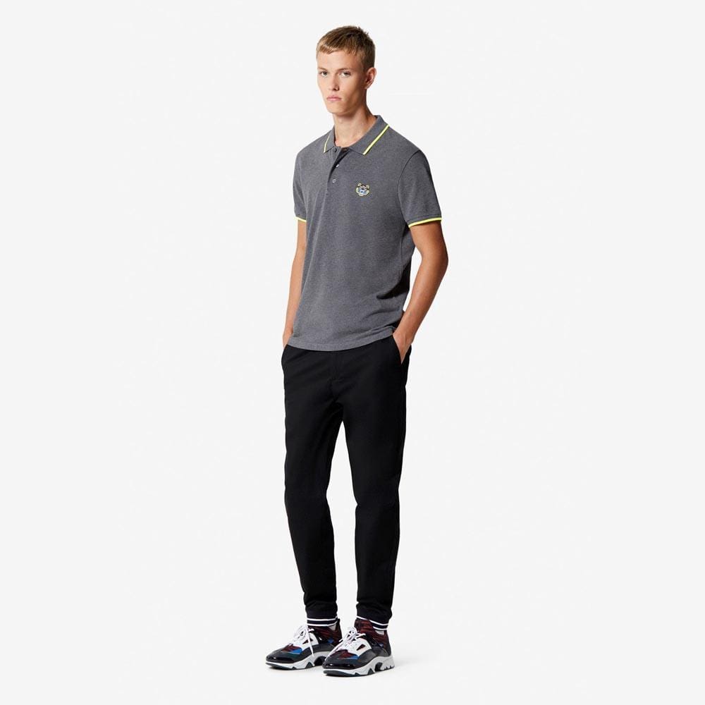 Kenzo Slim Fit Tiger Polo Shirt "Dark Grey" - Kick Game
