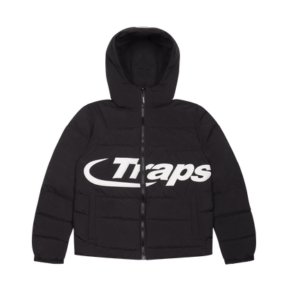 Trapstar Hyperdrive Hooded Puff Puffer - Black - Kick Game