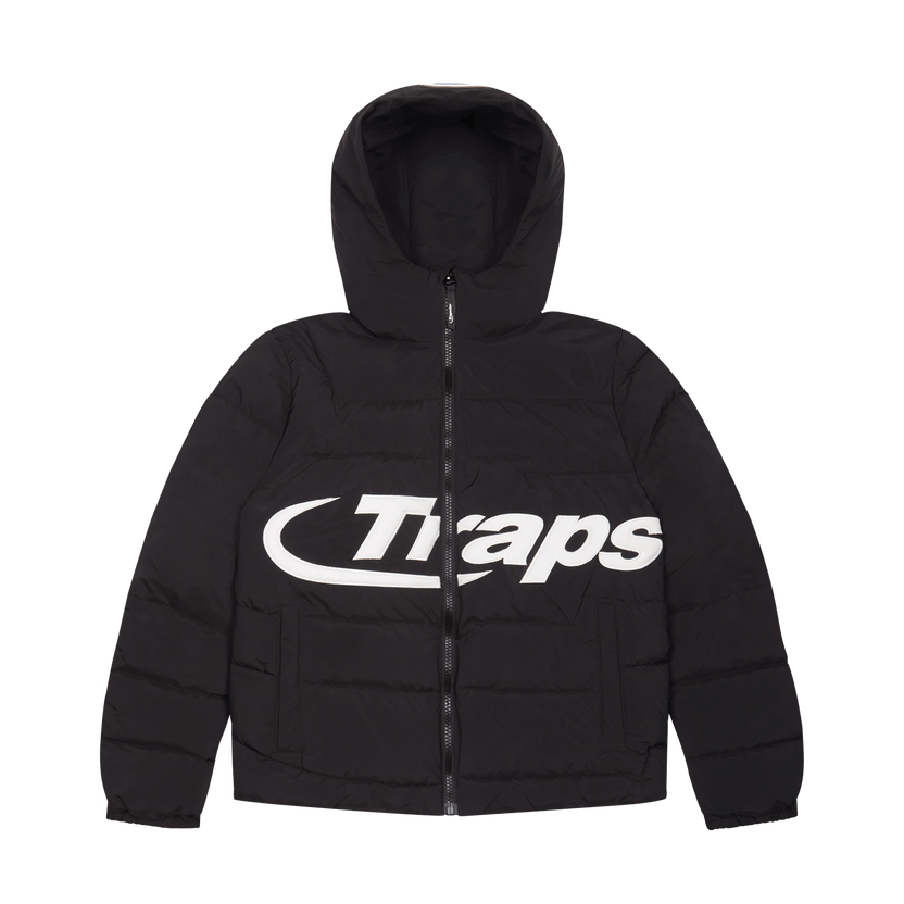 Trapstar Hyperdrive Hooded Puff Puffer Black — Kick Game