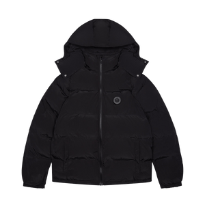 Trapstar Irongate Detachable Hooded Puffer Jacket - Blackout Edition