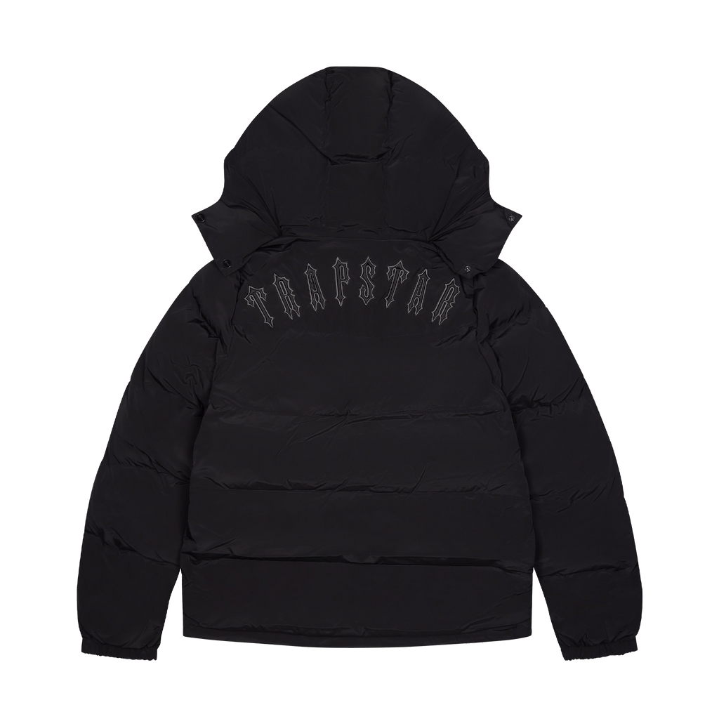 Trapstar Irongate Detachable Hooded Puffer Jacket - Blackout Edition - Kick Game
