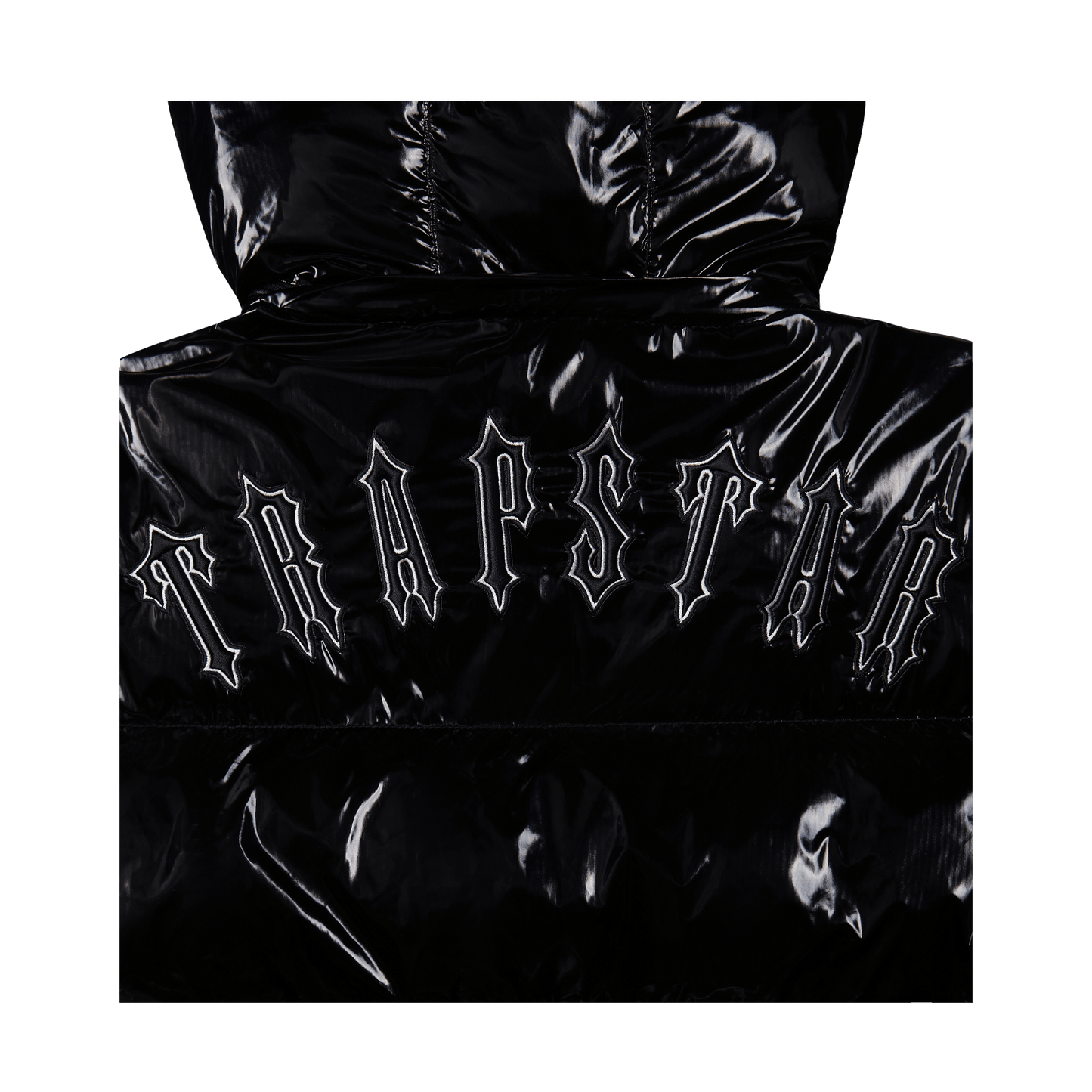 Trapstar Irongate Detachable Hooded Puffer Jacket - Shiny Black - Kick Game