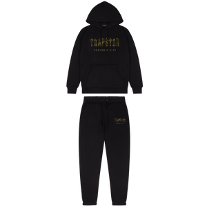 Trapstar Chenille Decoded Hooded Tracksuit-Black Camo Military Edition
