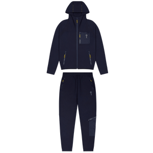 Trapstar Irongate T Fleece Zip Tracksuit-Navy/Yellow