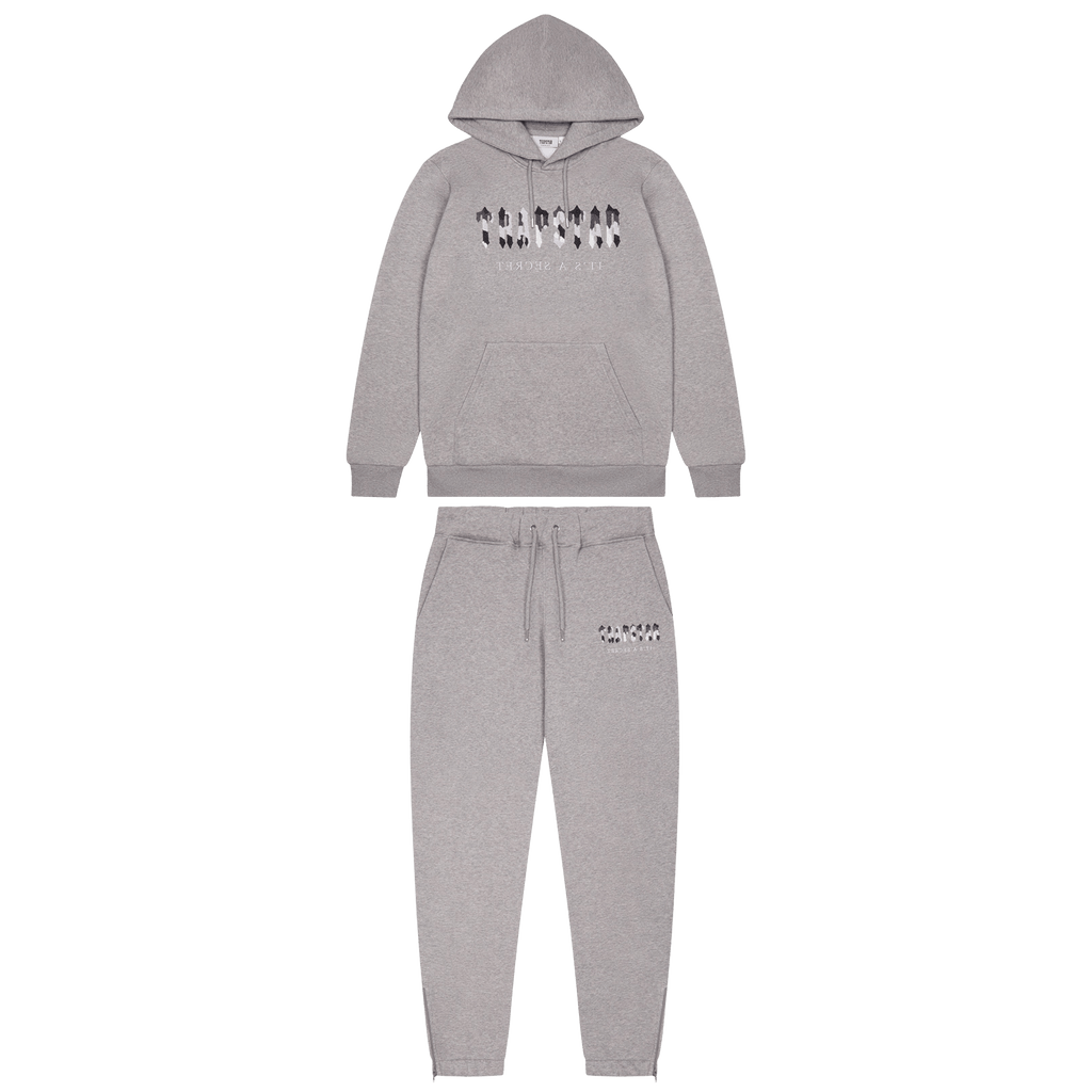 Trapstar Chenille Decoded Hooded Tracksuit-Grey Camo Edition - Kick Game
