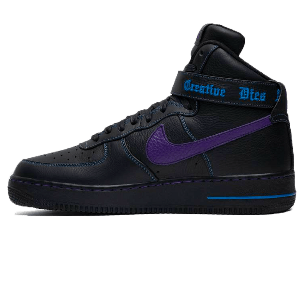 Vlone x Air Force 1 High Purple Swoosh Sample