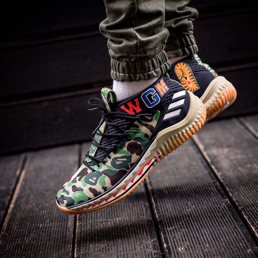 BAPE x adidas Dame 4 "Green Camo" - Kick Game