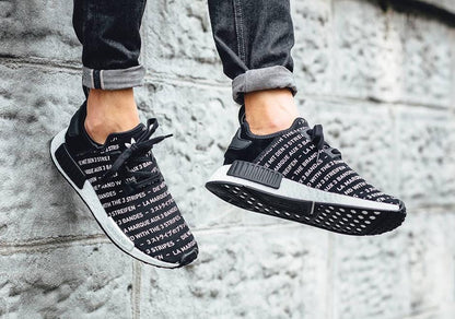 Adidas NMD_R1 Black 'Blackout-Whiteout - Kick Game