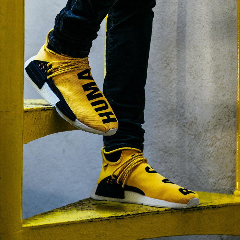Pharrell Williams x Adidas Originals HU NMD Yellow - Kick Game